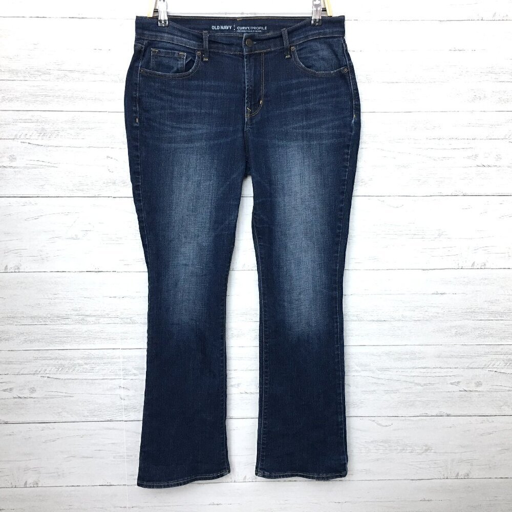 Old Navy Women's Jeans Curvy Bootcut Mid Rise Stretch size 10 length 30"